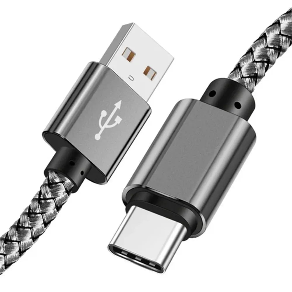 Câble USB-A vers USB-C Nylon Tressé Charge Rapide 1m 2m 3m – CLEVI Paris