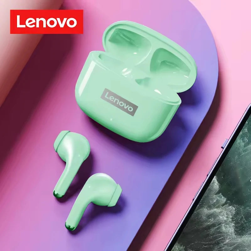 Écouteurs Lenovo LP40 Pro Bluetooth 5.1 13mm ENC IPX5 25H – CLEVI Paris