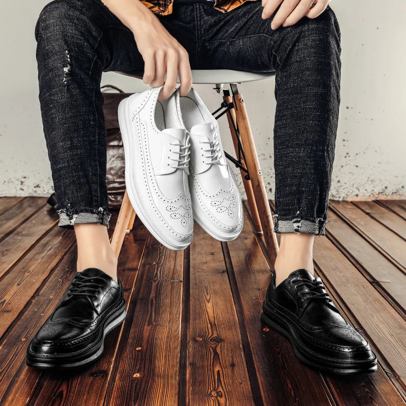 Derby Brogue Cuir Homme | Lacets Bout Rond Business & Mariage – CLEVI Paris