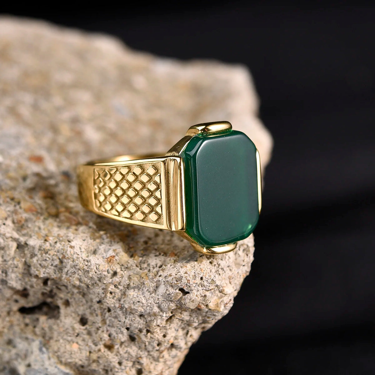 Bague Homme Acier Inoxydable Pierre Colorée – CLEVI Paris