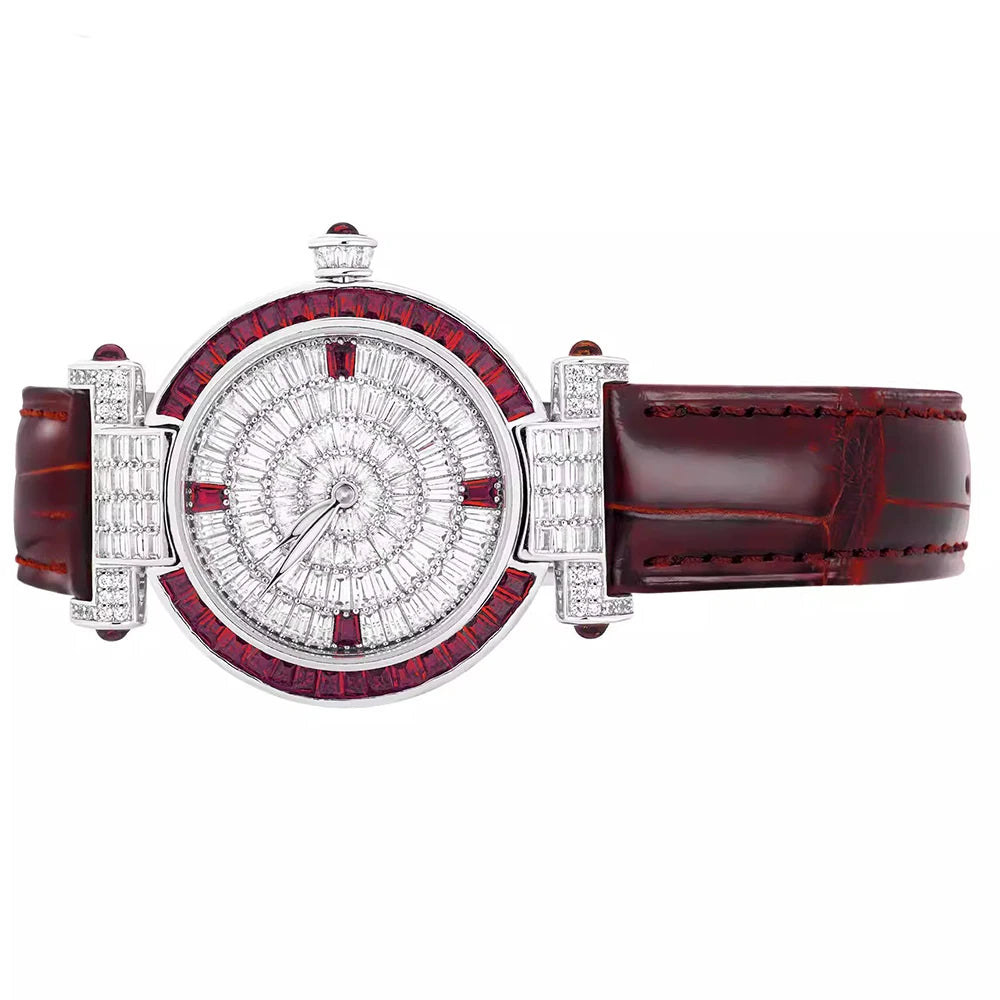 Montre Femme Rubis Saphir Argent 925 Vintage Quartz – CLEVI Paris