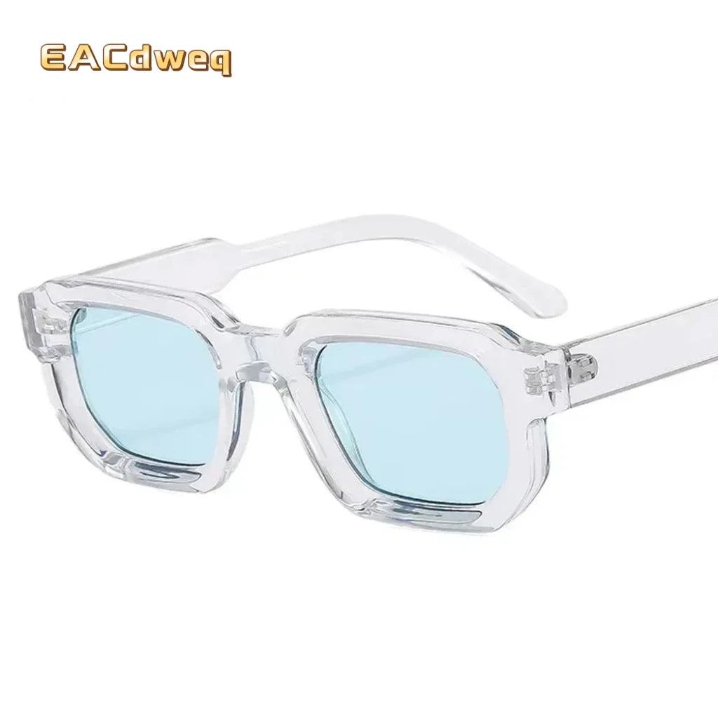 Lunettes de Soleil Carrées Retro Verres Transparents UV400 Unisexe 11 Coloris – CLEVI Paris