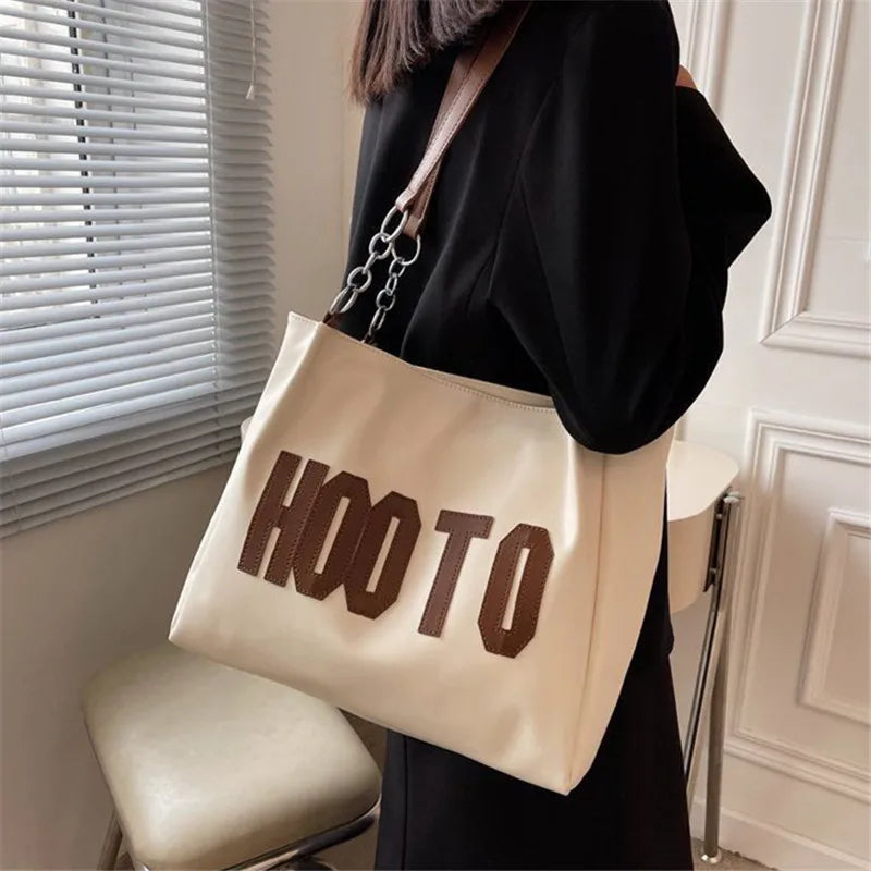 Tote Bag Toile Lettres Femme Campus & Bureau – CLEVI Paris