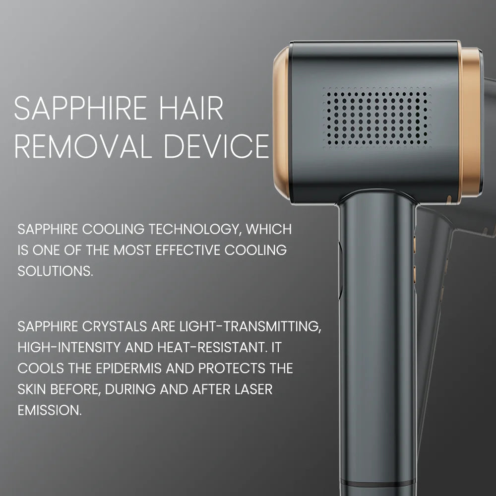 Epilateur IPL Saphir Point de Congélation | 400 000 Flashs | Épilation Indolore Permanente Corps & Visage – CLEVI Paris