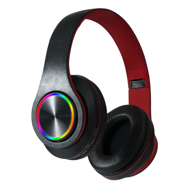 Casque Bluetooth Pliable Vghoqget – ANC, Micro, LED RGB, TF/FM, Filaire & Sans Fil, 8H
