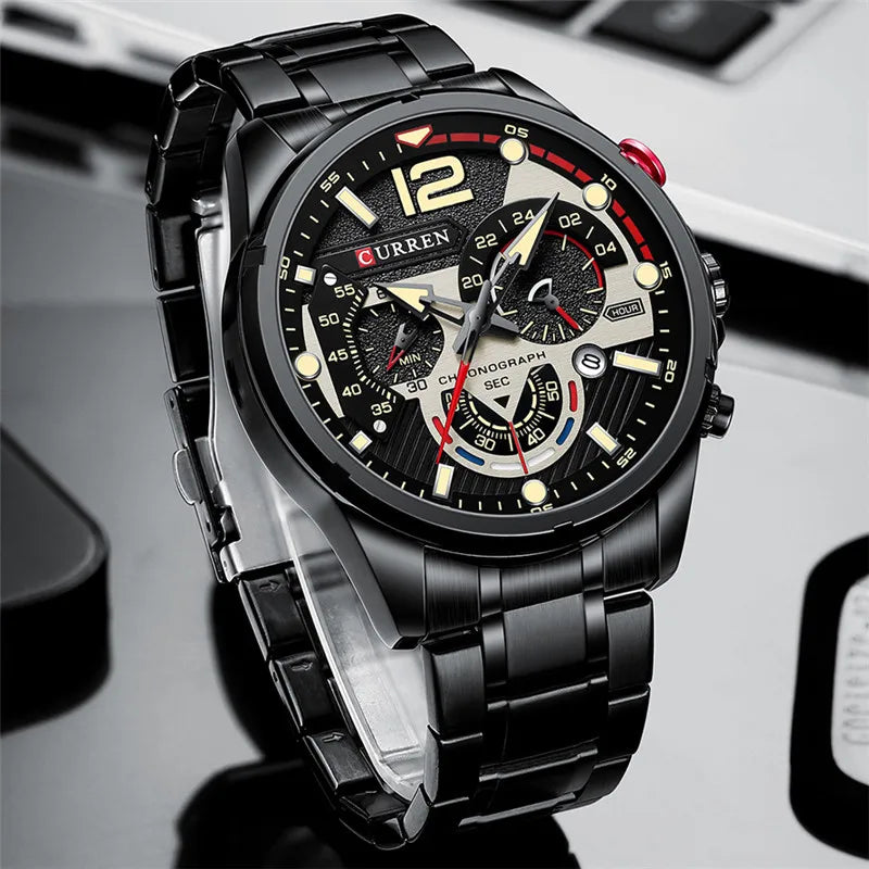 Montre Chronographe Homme CURREN 8442 – Bracelet Silicone Sport
