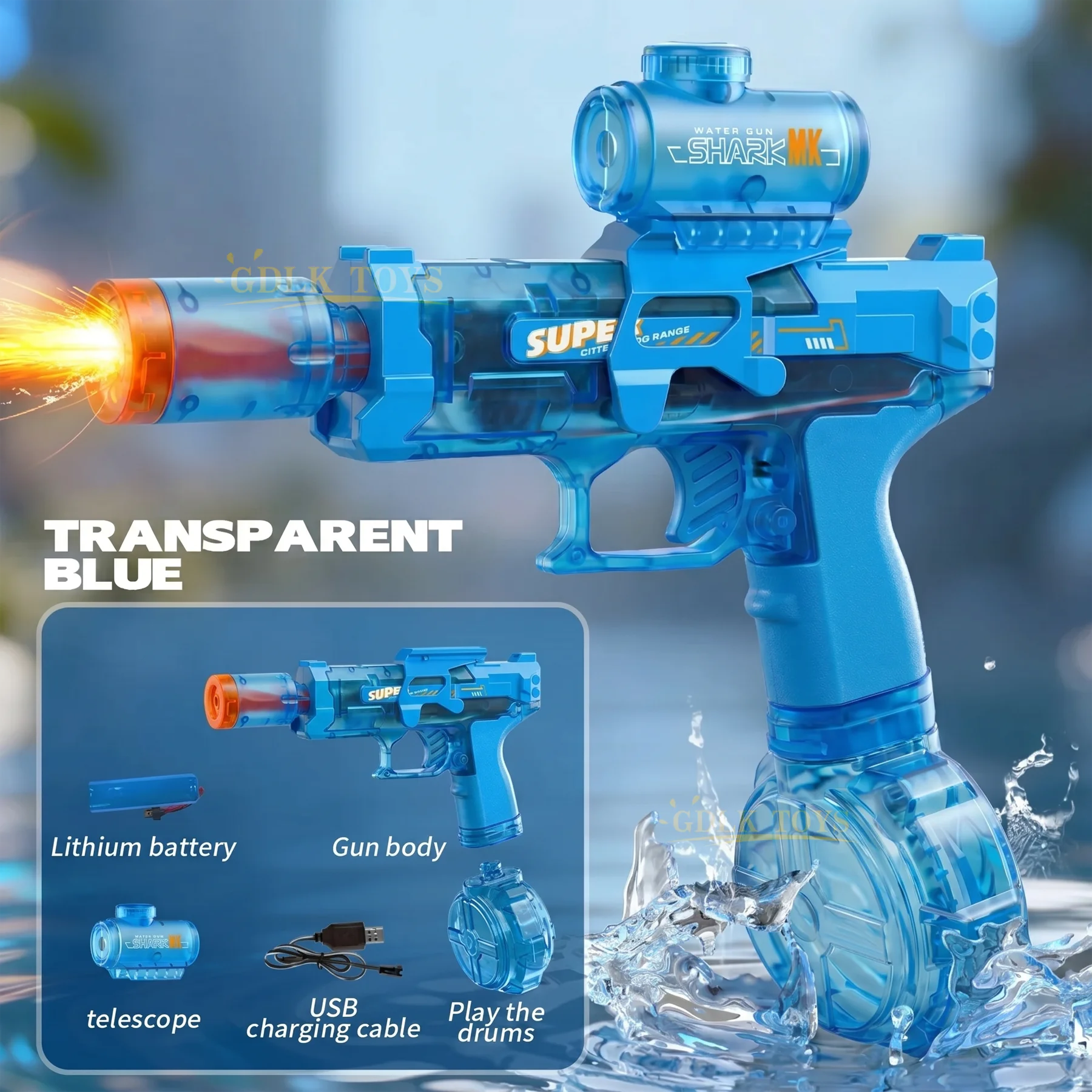 Pistolet à Eau Électrique Automatique – Puissant, Aspiration Auto – Adulte & Enfant