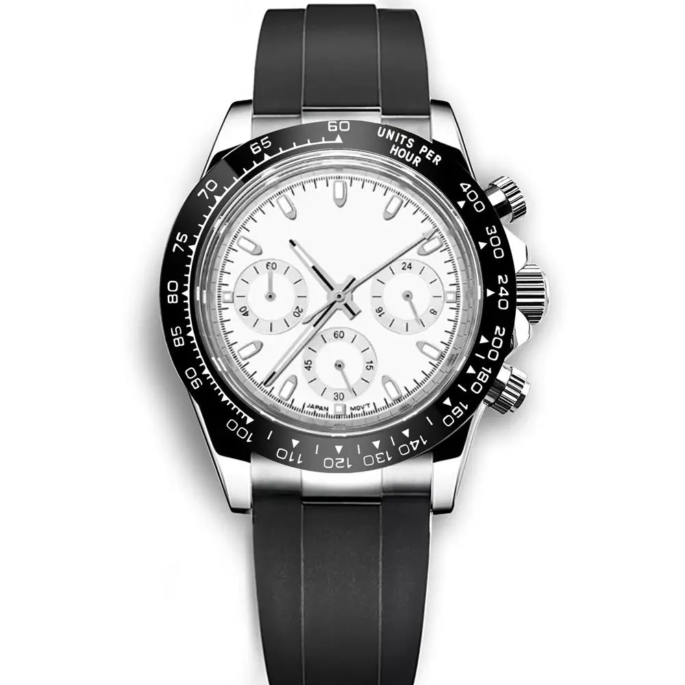 Corgeut Montre Quartz VK63 Homme Chronographe Complet 40mm Acier Sport 24h – CLEVI Paris