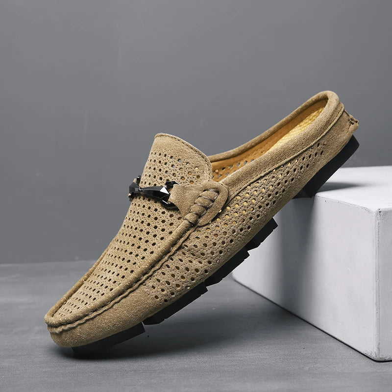 Mocassins Homme Cuir Suédé – Légers, Respirants & Confortables, Style Casual Été – CLEVI Paris