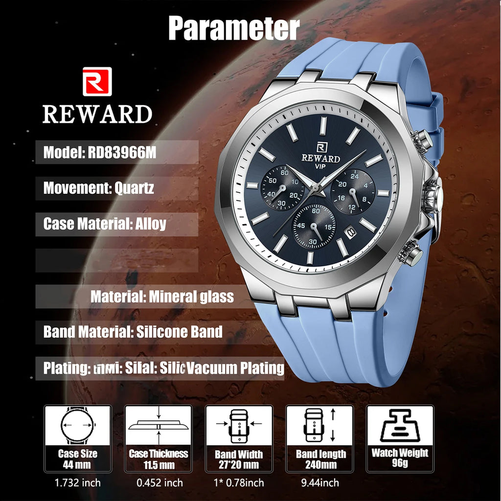 Montre Militaire Quartz Chronographe REWARD Homme – CLEVI Paris