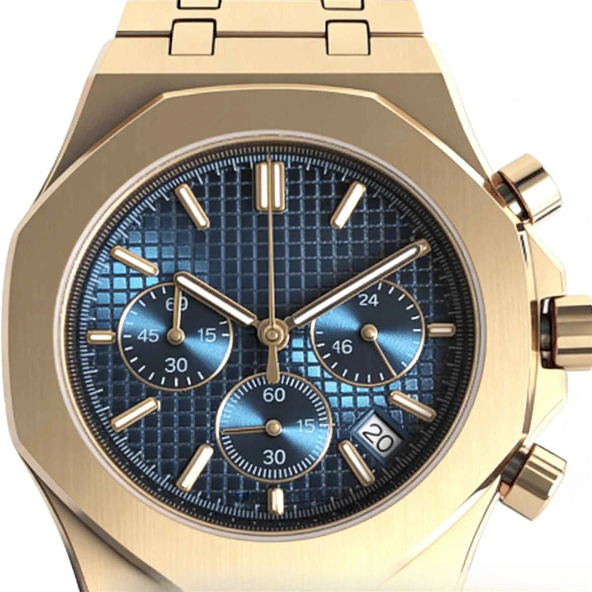 Montre Homme 42mm Acier 904L Mouvement Quartz Style Luxe – CLEVI Paris
