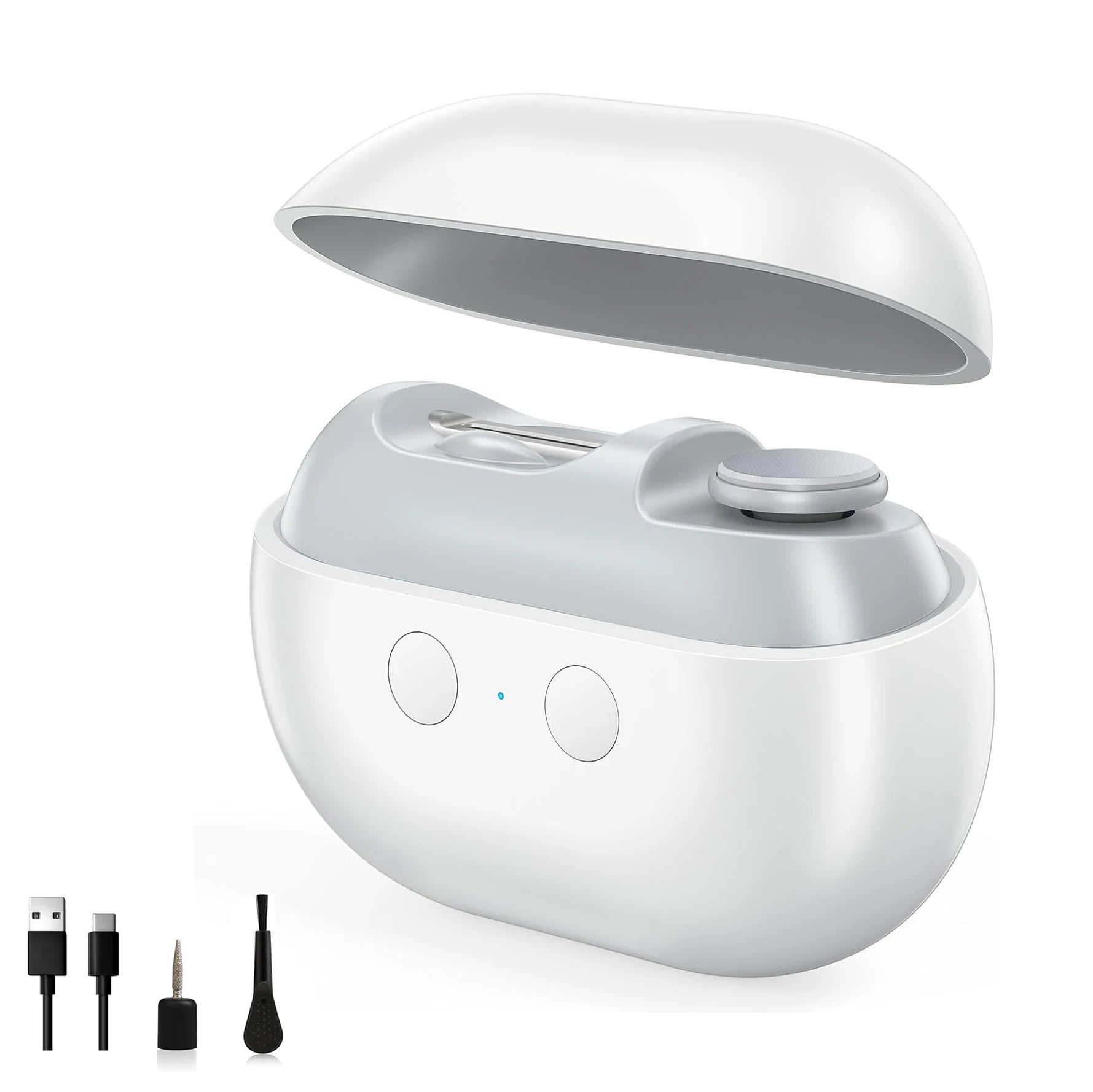 Coupe-Ongles Électrique Automatique Rechargeable — LED, Collecteur & Lime — CLEVI Paris