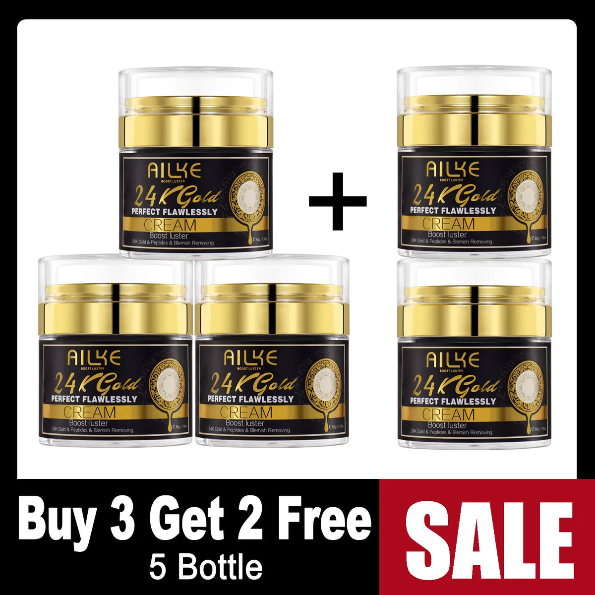 Gamme Soins Peau AILKE 24K Gold – Turmeric, Glutathion & Vitamine C – Éclaircissant & Anti-Taches – CLEVI Paris