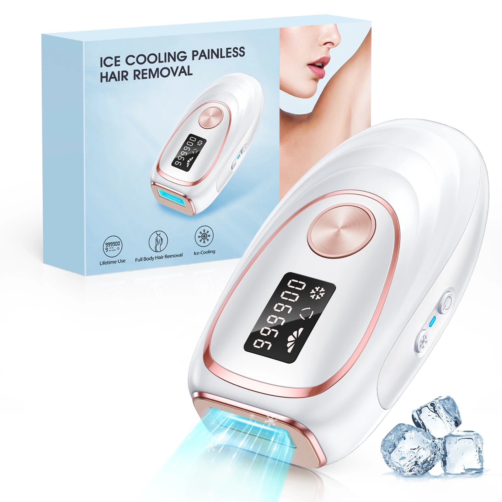 Épilateur IPL LYSMOSKI Refroidissement Cryo 5 Niveaux Épilation Permanente Visage & Corps – CLEVI Paris