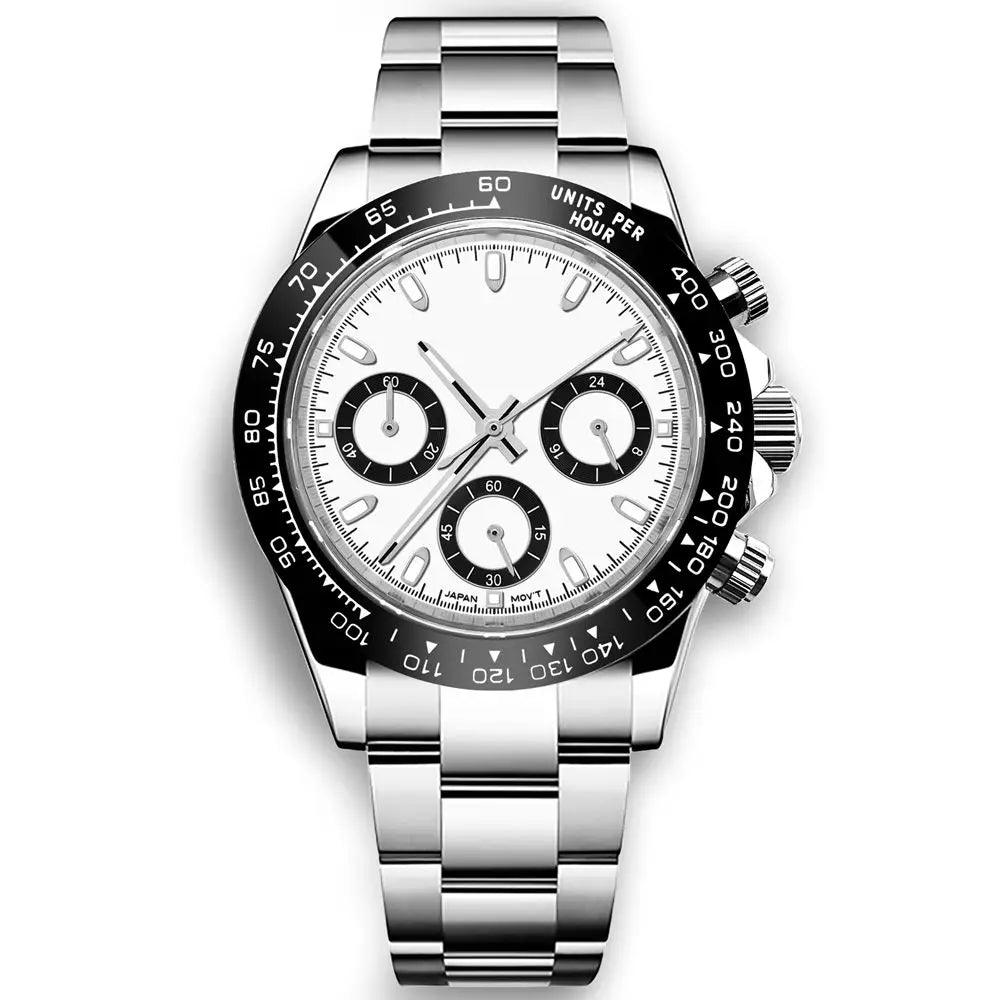 Corgeut Montre Quartz VK63 Homme Chronographe Complet 40mm Acier Sport 24h – CLEVI Paris