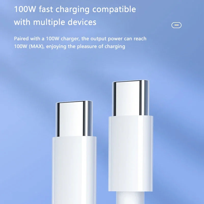 Câble USB-C vers USB-C 100W PD Charge Rapide 5A 0,3m-2m – CLEVI Paris