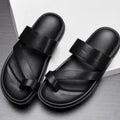 Claquettes Homme Cuir de Vache Véritable Bout Pincé Plage & Leisure – CLEVI Paris