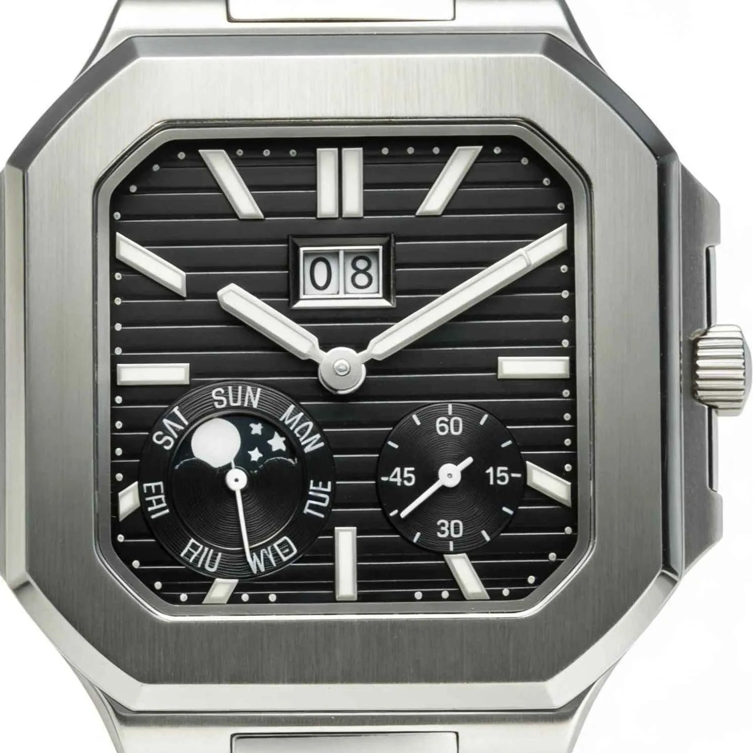 Montre Homme G3T – Automatique Mécanique, Acier 904L Mat 40 mm, Aiguilles Lumineuses, Calendrier & Jour, Étanche 3 ATM – CLEVI Paris