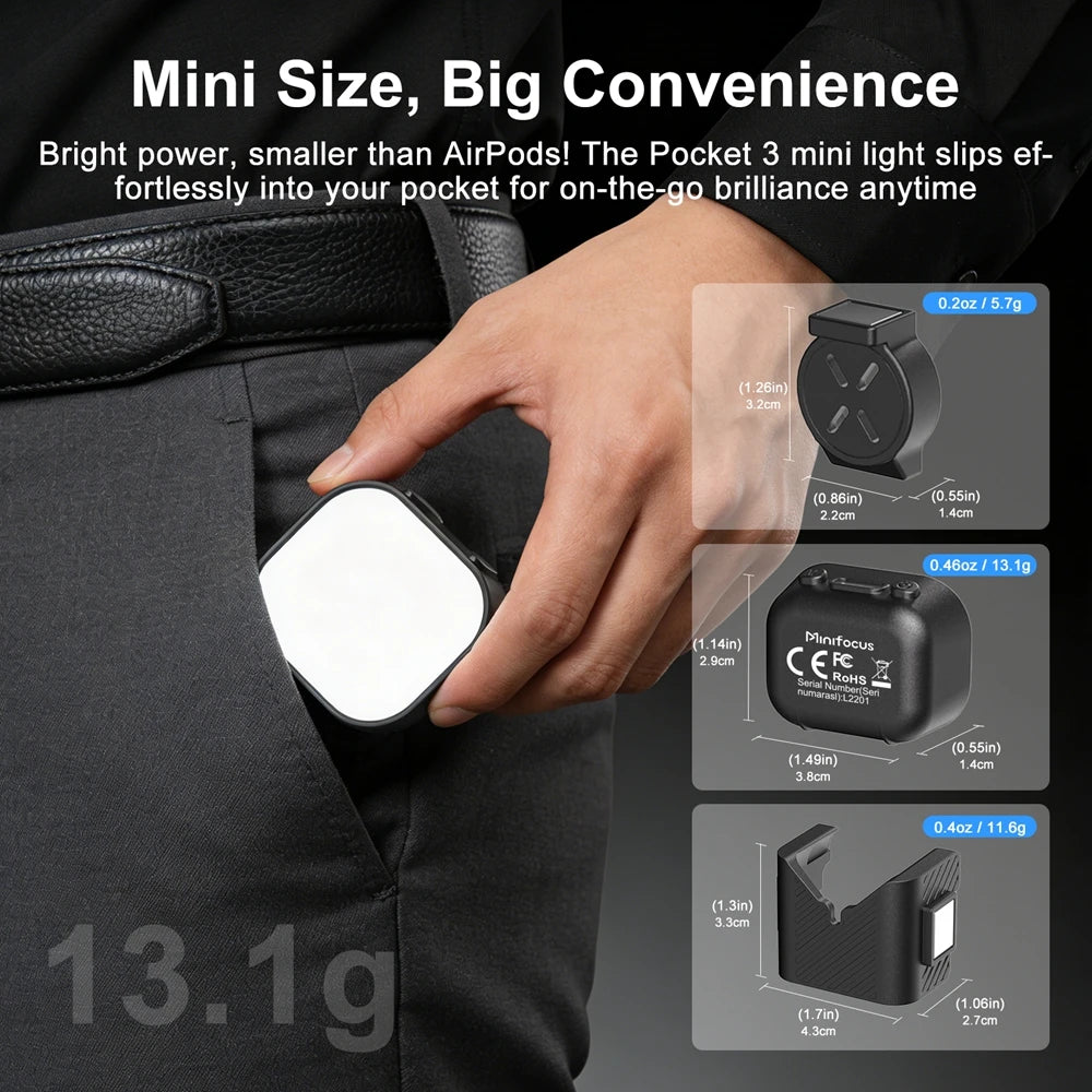 Lampe LED Minifocus pour Pocket 3/4 – CLEVI Paris