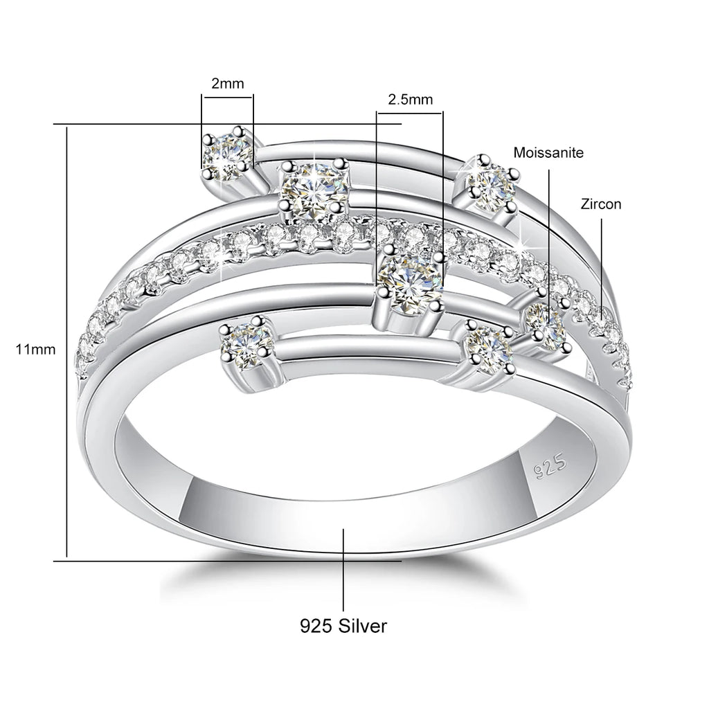 Alliance Moissanite Éternité Argent 925 – CLEVI Paris