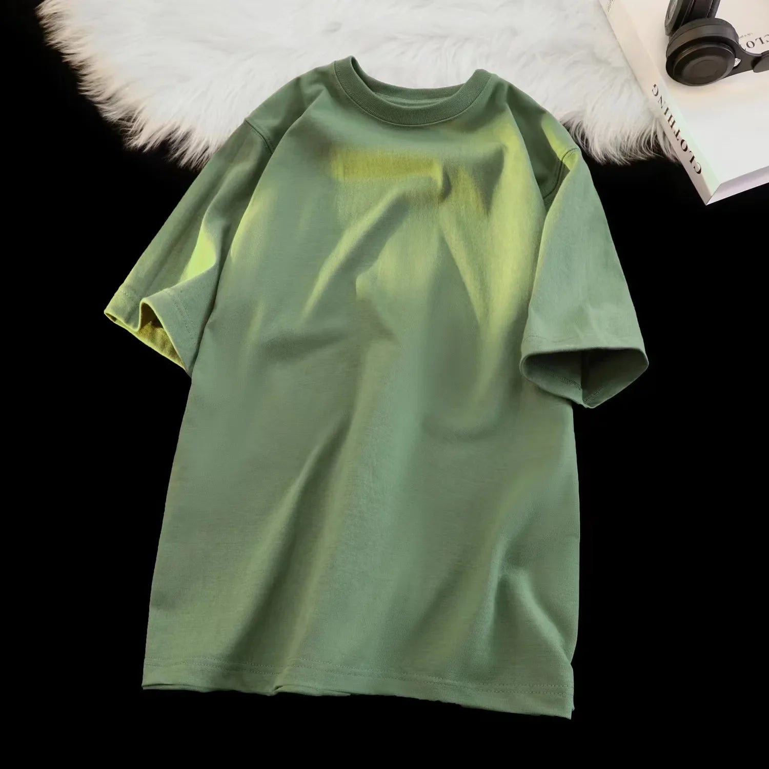 T-Shirt Unisexe Coton Lourd 400g Col Rond Manches Courtes Coupe Ample Été – CLEVI Paris