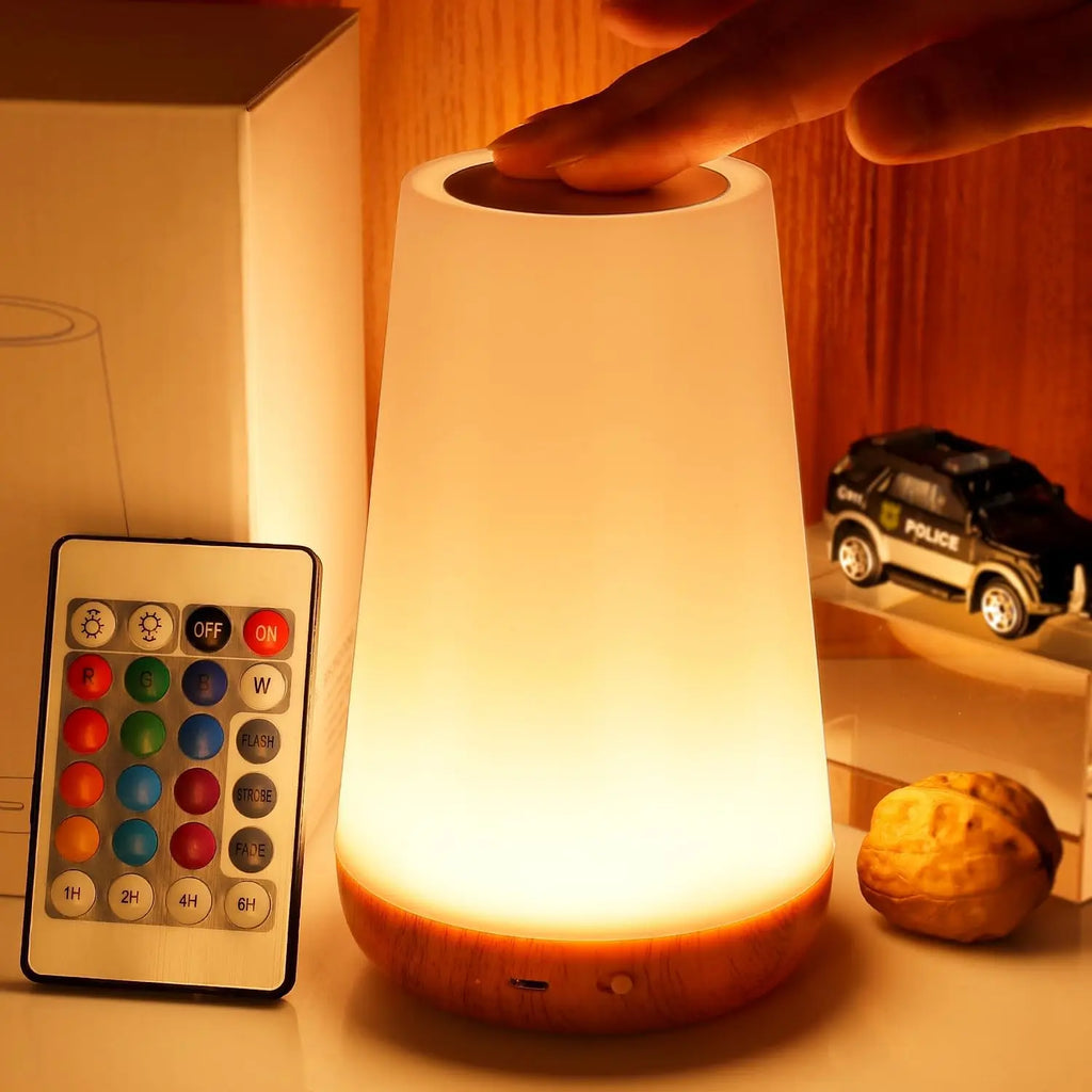 Lampe de Chevet LED 13 Couleurs — Tactile & Télécommande, USB Rechargeable, 10h | CLEVI Paris