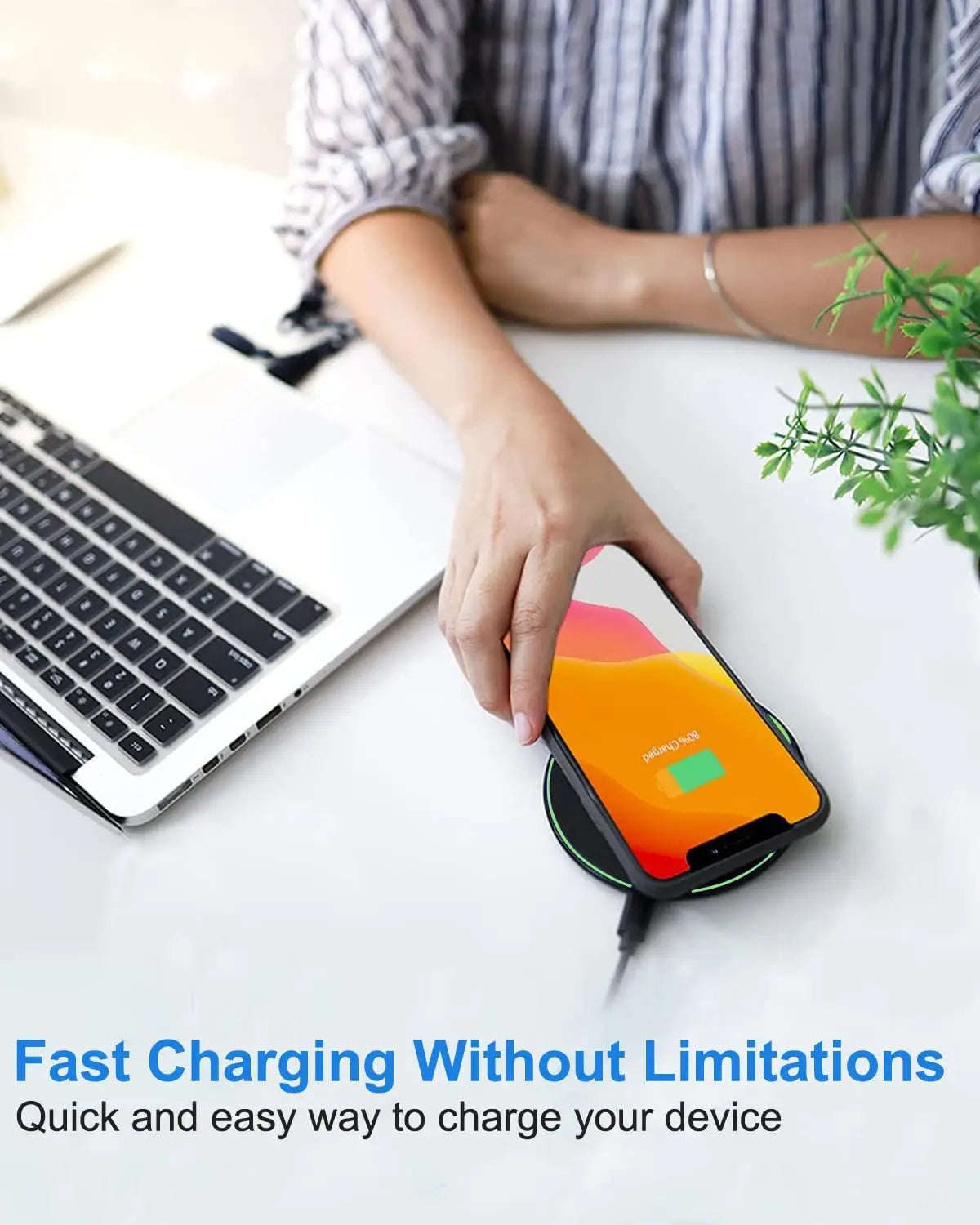 Chargeur Sans Fil Rapide 50W Universel iPhone & Samsung — CLEVI Paris