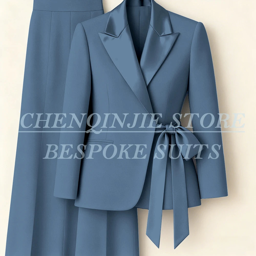 Tailleur femme blazer et pantalon large – CLEVI Paris