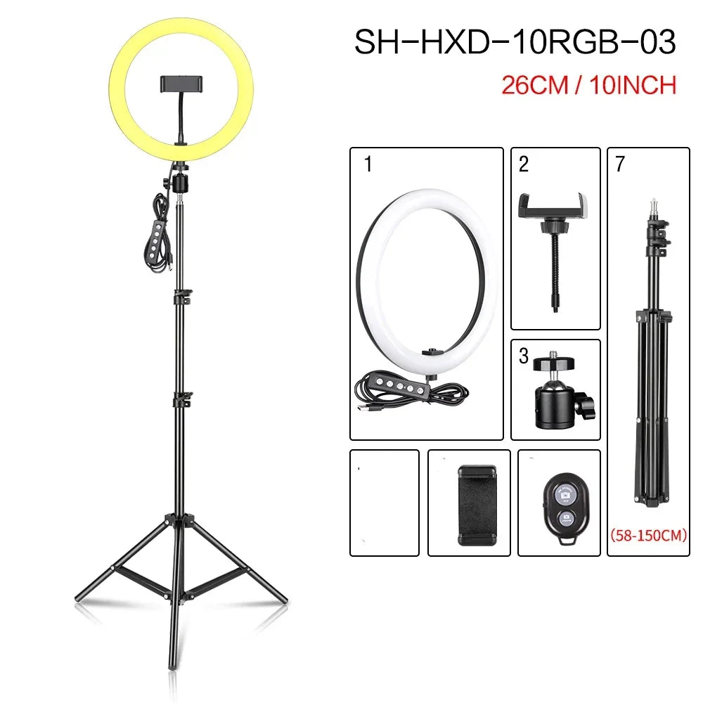 Anneau LED RGB SH 10, 12 ou 14 pouces – CLEVI Paris