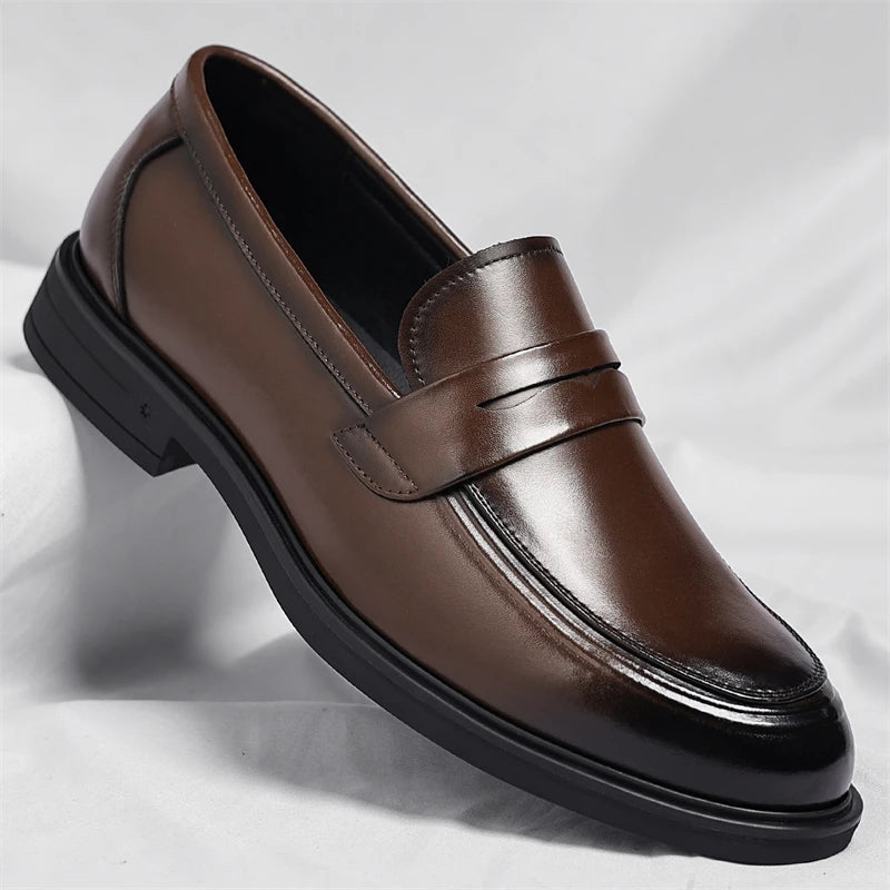 Mocassins Cuir Homme Style Italien | Chaussures Business Slip-On