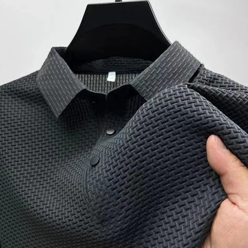Polo Homme Casual Été – Manches Courtes Respirant Polyester Uni 6 Couleurs M à 4XL – CLEVI Paris