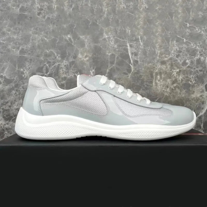 Sneakers Basses en Cuir et Maille Mixte – CLEVI Paris