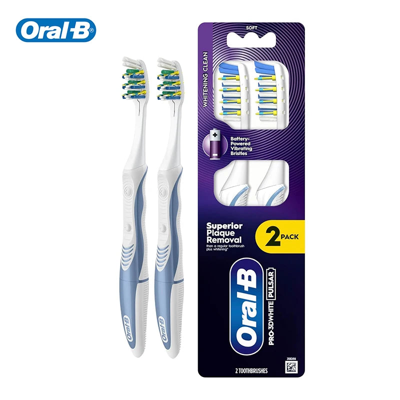 Brosse à Dents Électrique Vibrante 3D Blancheur 2 pcs – CLEVI Paris