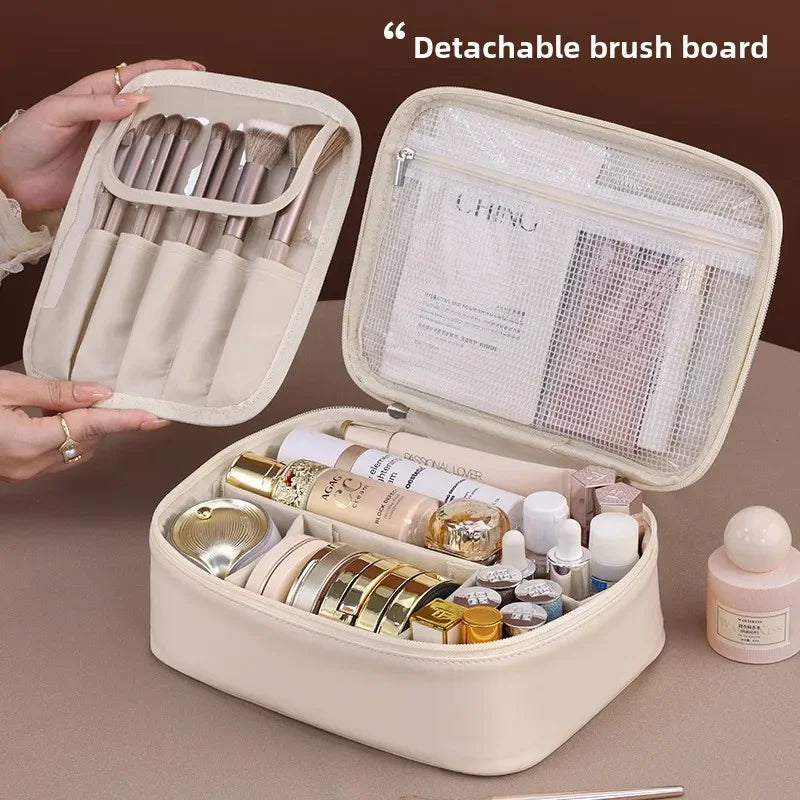 Trousse de Maquillage Femme Cuir PU Grande Capacité — Voyage & Quotidien, 4 Coloris | CLEVI Paris
