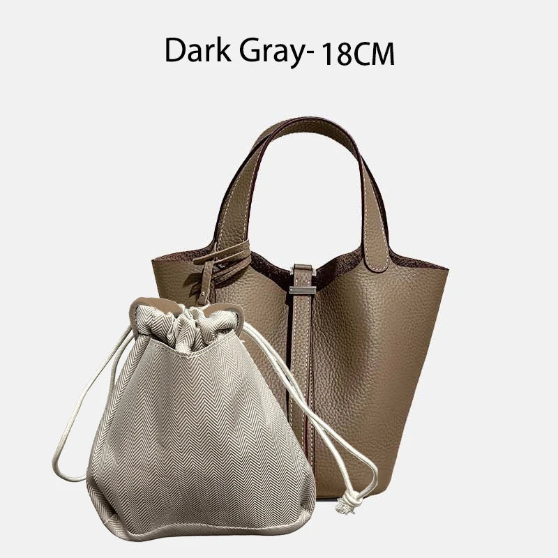 Sac Seau Femme Cuir Véritable Vache 2 Tailles 50+ Coloris Quincaillerie Argentée ou Dorée – CLEVI Paris