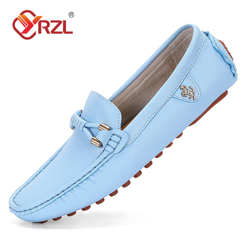 Mocassins Homme Cuir PU YRZL – Chaussures Plates Slip-On Respirantes Grande Taille 37-48 – CLEVI Paris