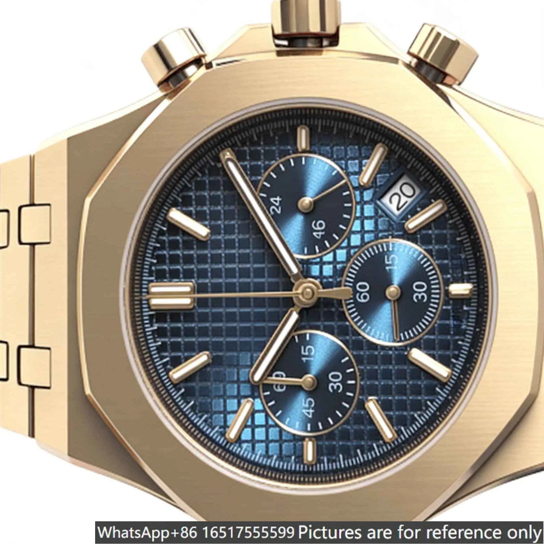 Montre Homme Quartz HU5 Acier 904L Poli Miroir 42mm Bracelet Acier Lumineux Calendrier 3 ATM 12 Coloris – CLEVI Paris