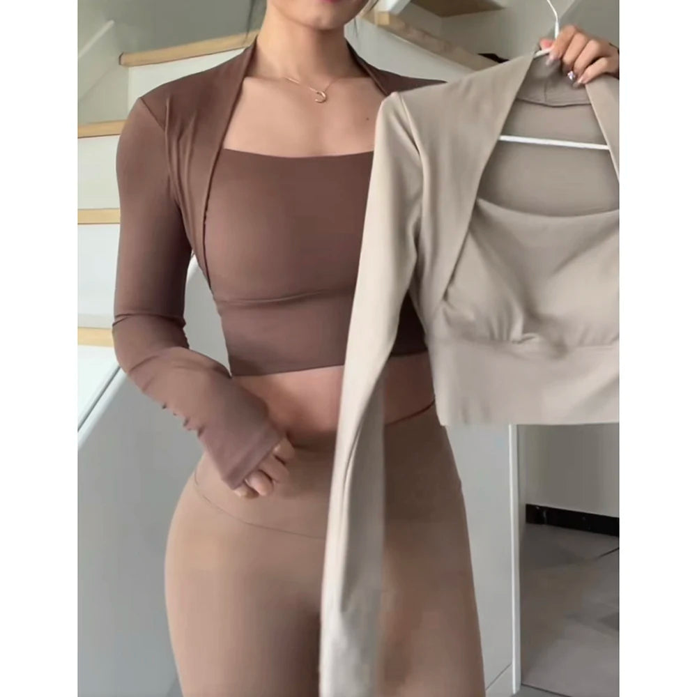 Top Sport Manches Longues Femme Respirant — CLEVI Paris