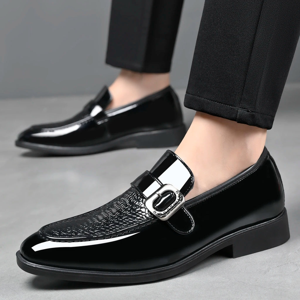Loafers Derby Homme Style Britannique Bout Pointu Slip-On | Noir Marron EU 38-47