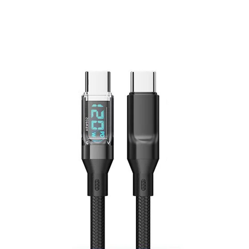 Câble Charge Rapide 120W Affichage LCD USB-C Lightning – CLEVI Paris