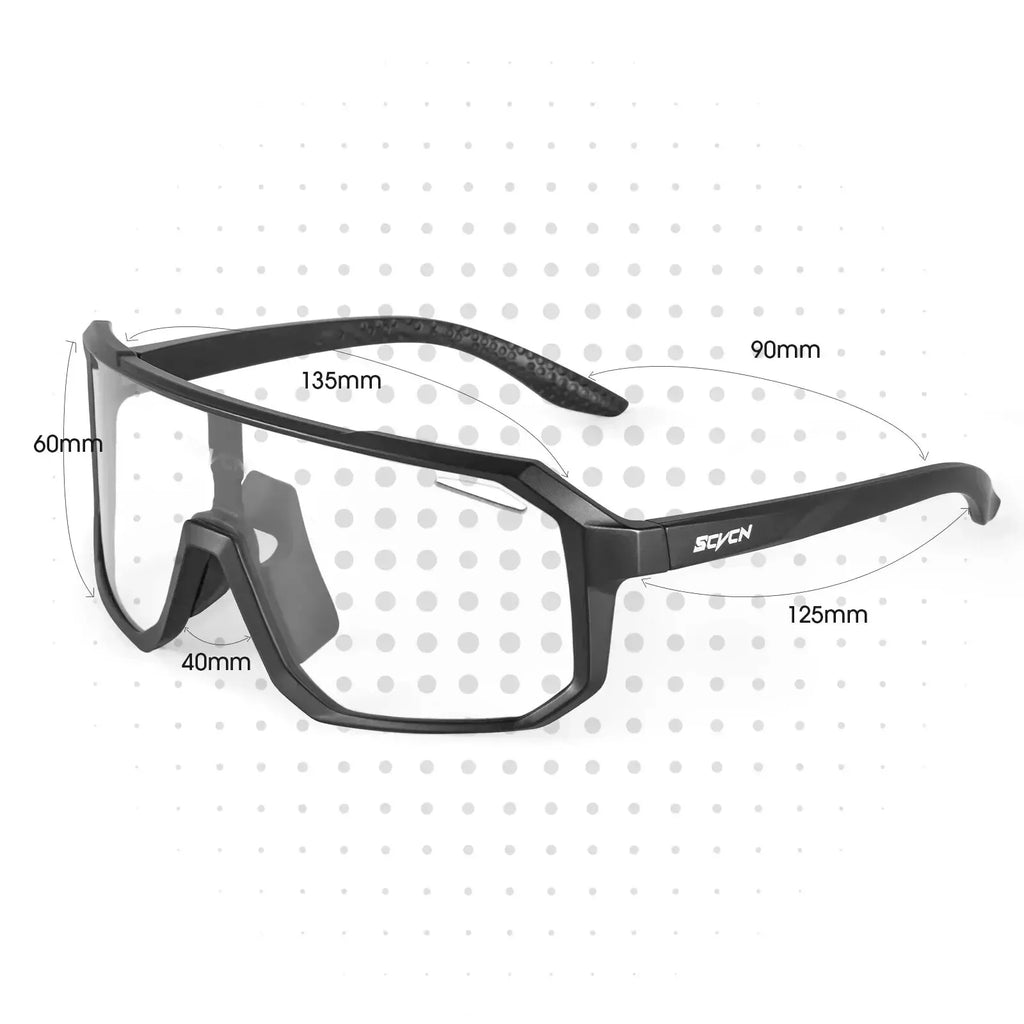 Lunettes de Cyclisme Photochromiques TR-90 | UV400, Verres Polycarbonate, Vélo Randonnée Outdoor, Unisexe – CLEVI Paris