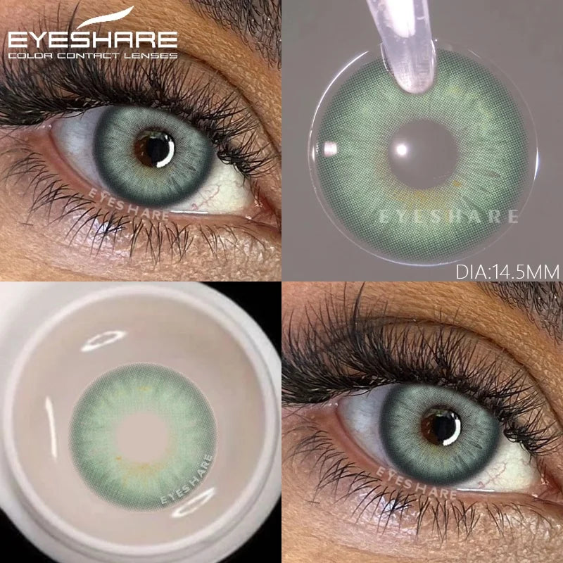 Lentilles de Contact Colorées EYESHARE – 15 Teintes, Port Annuel, Sans Correction