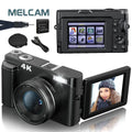 Appareil Photo Compact 4K 48MP MELCAM – Écran 3" Rabattable 180°, Autofocus, Anti-Flou, Flash