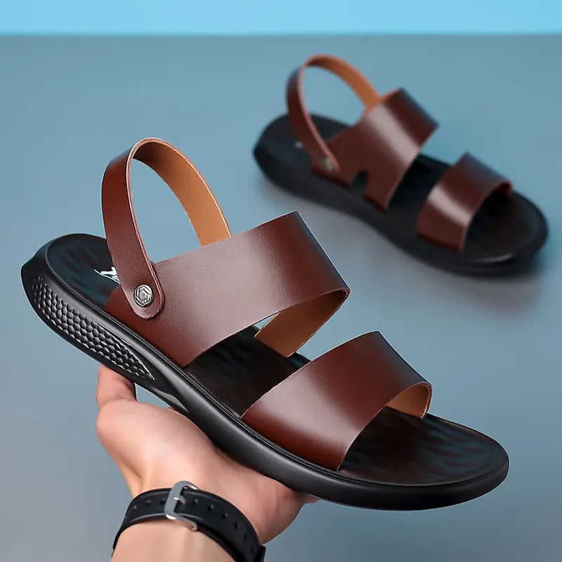 Sandales Homme Cuir Style Gladiateur Vintage Casual Plage – CLEVI Paris