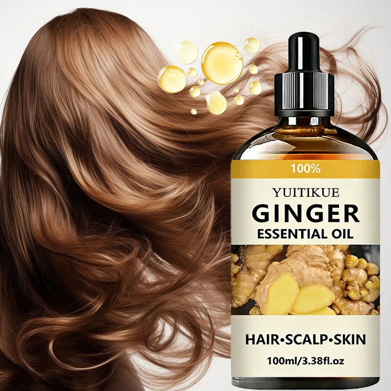 Huile Essentielle de Gingembre 100% Pure | Soin Cheveux, Cuir Chevelu & Peau 100ml – CLEVI Paris