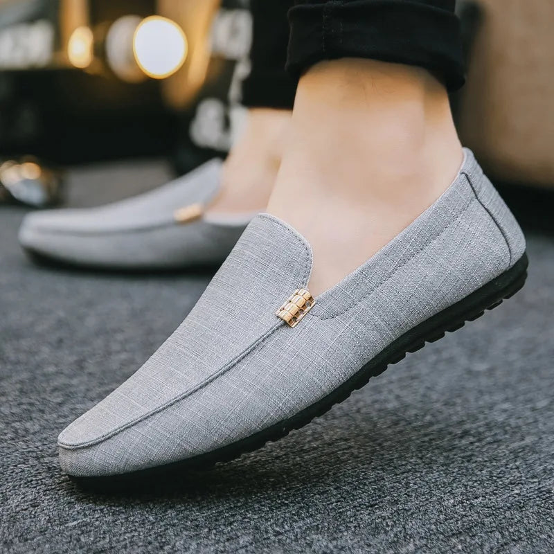 Mocassins Canvas Slip-On Homme – CLEVI Paris