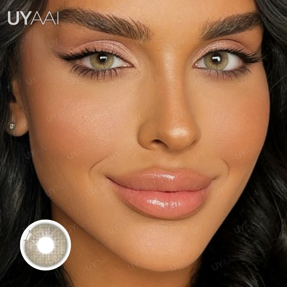 Lentilles de Contact Colorées UYAAI – 14 Teintes Naturelles, Sans Correction, Port Annuel