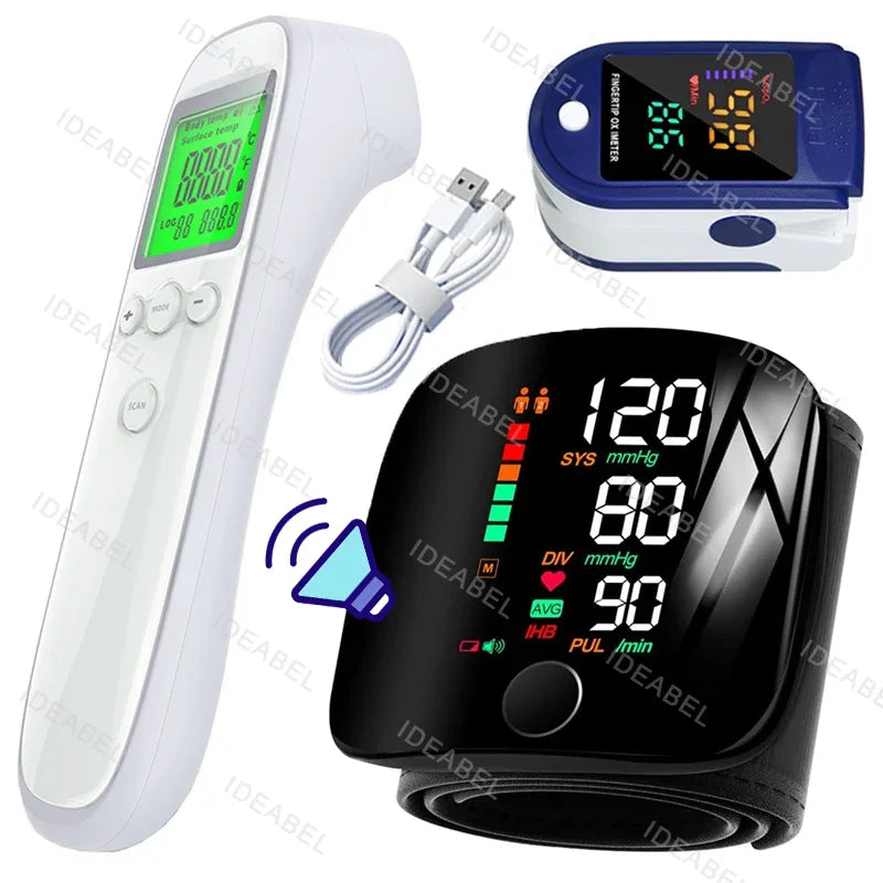 Tensiomètre Poignet LCD Rechargeable Vocal Auto 18 Designs – CLEVI Paris