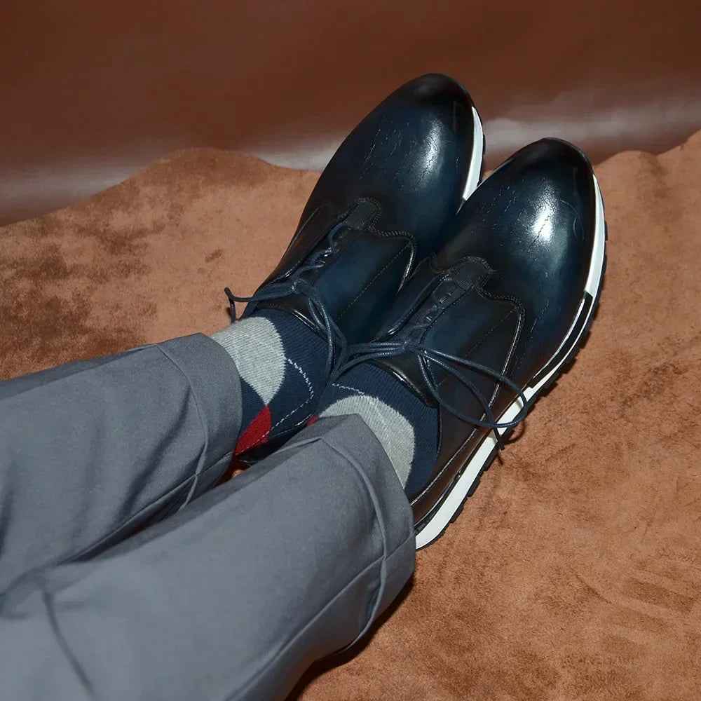 Sneakers Homme Cuir Véritable Style Européen – CLEVI Paris