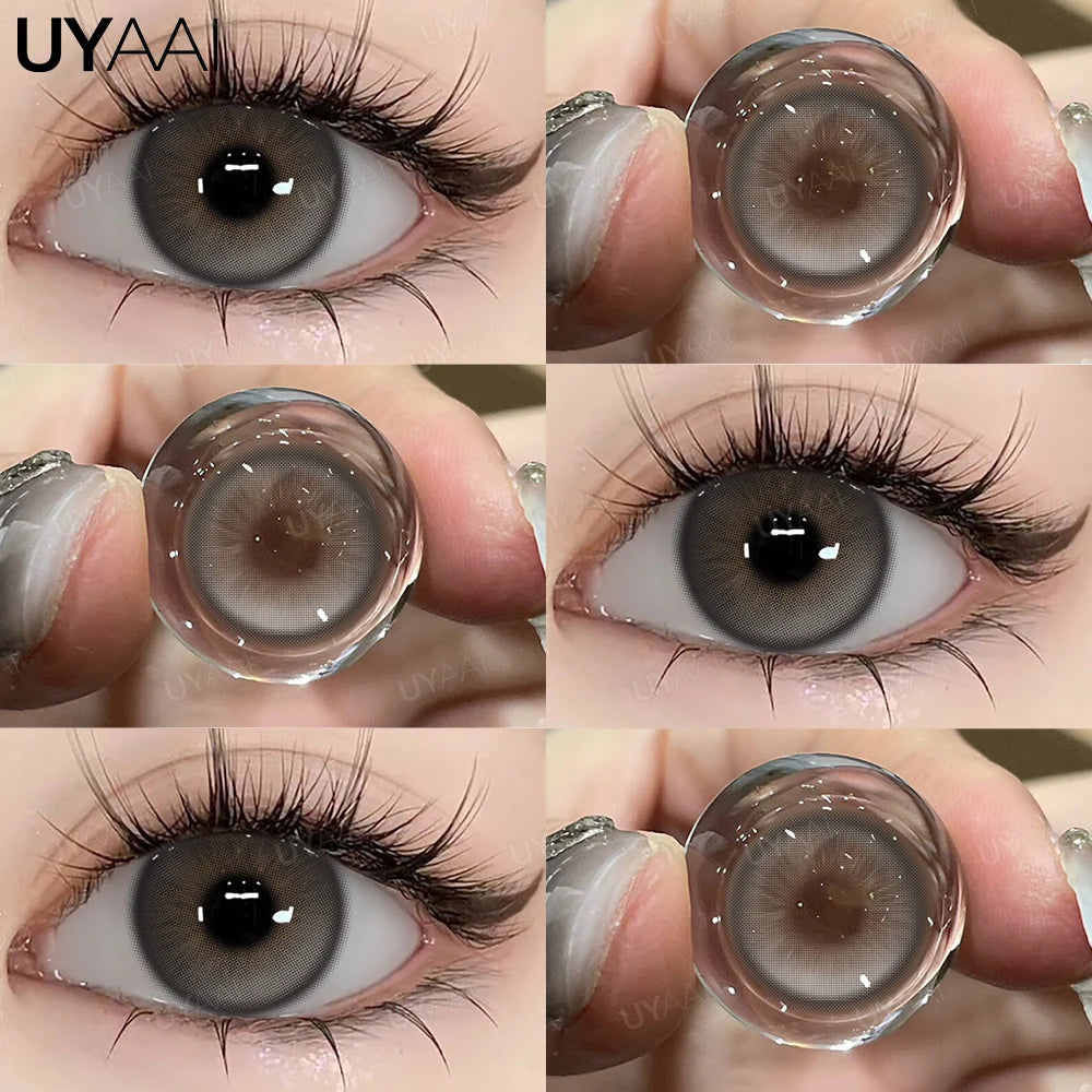Lentilles de Contact Colorées UYAAI sans Correction – 14 Teintes, Port Annuel